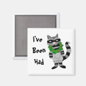 Aimant Raccoon drôle (Recto/Verso)