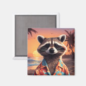 Aimant Raccoon Holiday (Recto/Verso)