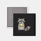 Aimant Raccoon Manger Banane Fruit A L'air mignon (Recto/Verso)
