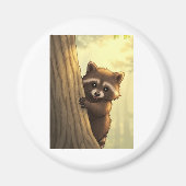 Aimant Raccoon Peek-a-Boo (Devant)