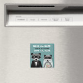 Aimant Raccoons mariage Enregistrer la date (In Situ (Lave-vaisselle))