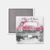 Aimant Race Car Abstrait Graphic (Recto/Verso)