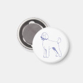 Aimant Race de chien Goldendoodle (Recto/Verso)