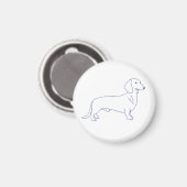 Aimant Race de chien Teckel (Recto/Verso)