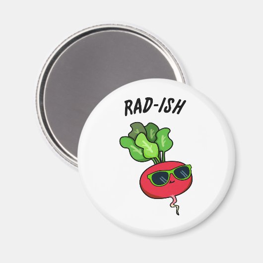 Aimant Rad-ish Funny Vegetable Radish Pun (Recto/Verso)