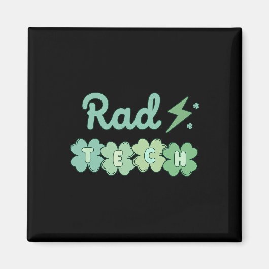 Aimant Rad Tech Jour de la Saint Patrick Xray Irish Lucky (Devant)