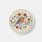 Aimant Radicalized by Basic Decency Bird Design – Vintage (Devant)