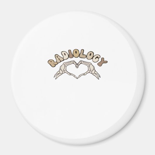 Aimant Radiologie Squelette Coeur Mains Classique (Devant)