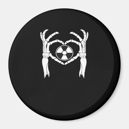 Aimant Radiologie X-Ray Tech Coeur en forme de squelette  (Devant)