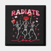 Aimant Radiology Radiate Rad Tech Valentine Skeleton Hear (Devant)