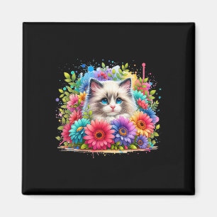 Aimant Ragdoll Chat Maman Mère39s Jour Aquarelle colorée