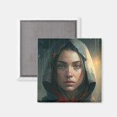 Aimant Rain hood girl (Recto/Verso)