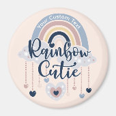 Aimant Rainbow Cutie and Hearts Girl or Boy Custom Text B (Devant)