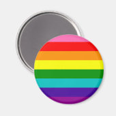 Aimant Rainbow Gay Pride LGBT Original 8 Stripes (Recto/Verso)