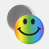 Aimant Rainbow Happy Face (Recto/Verso)