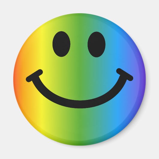 Aimant Rainbow Happy Face (Devant)