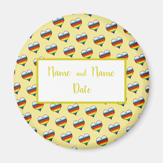 Aimant Rainbow Heart Motif (Devant)