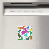 Aimant Rainbow Horses - "Dotty about Horses !" (In Situ (Lave-vaisselle))