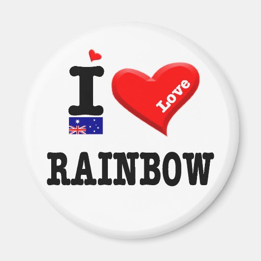 Aimant RAINBOW - I Love (Devant)