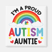 Aimant Rainbow Je suis une fière Sensibilisation sur l'au (Devant)