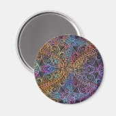 Aimant Rainbow Kaleidoscope Mandala (Recto/Verso)