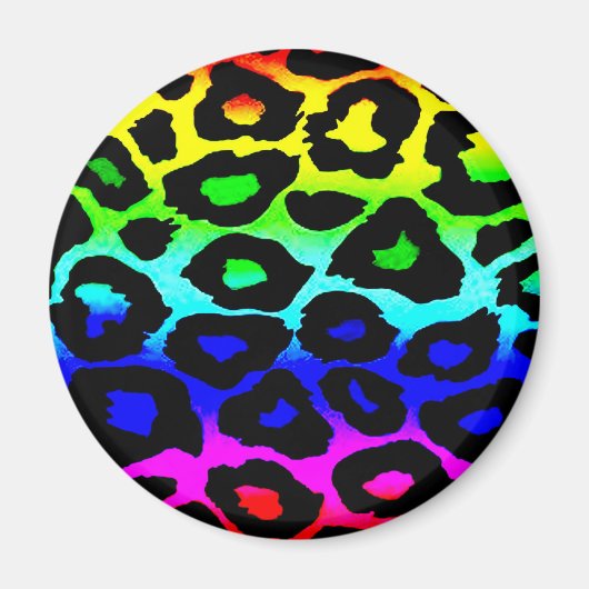 Aimant rainbow_leopard_print modifié (Devant)
