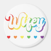 Aimant Rainbow LGBTQIA Lesbienne soutien Gay (Devant)