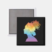 Aimant Rainbow Life, femme, liberté (Recto/Verso)