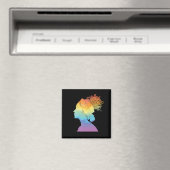 Aimant Rainbow Life, femme, liberté (In Situ (Lave-vaisselle))