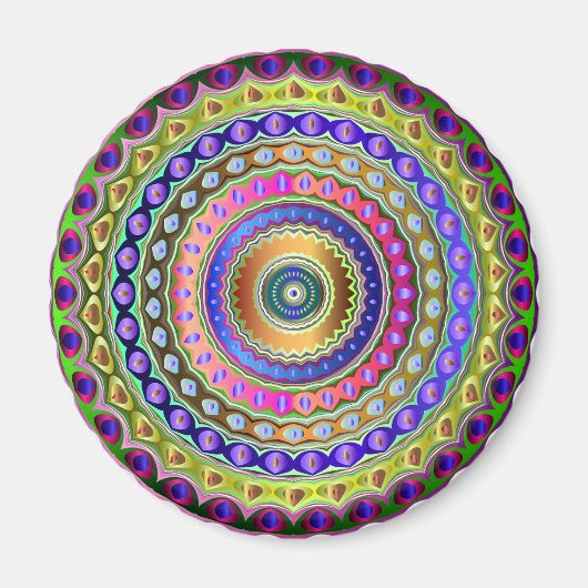 Aimant Rainbow Mandala (Devant)