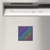 Aimant Rainbow Om Mani Padme Hum sur violet (In Situ (Lave-vaisselle))