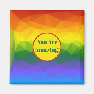 Aimant Rainbow Ombre Polygon