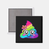 Aimant Rainbow Op Emoji Cute Unicorn O Flower Silly (Recto/Verso)