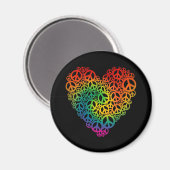 Aimant Rainbow Peace Heart (Recto/Verso)