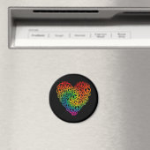 Aimant Rainbow Peace Heart (In Situ (Lave-vaisselle))