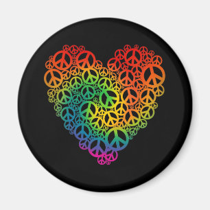 Aimant Rainbow Peace Heart
