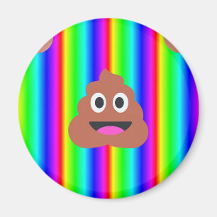 Aimant rainbow poop emoji