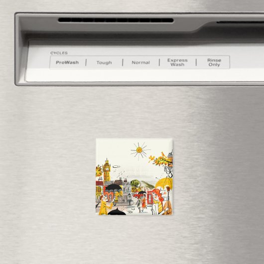 Aimant Rainy Day à Londres (In Situ (Lave-vaisselle))