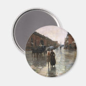 Aimant Rainy Day, Boston par Frederick Childe Hassam (Recto/Verso)