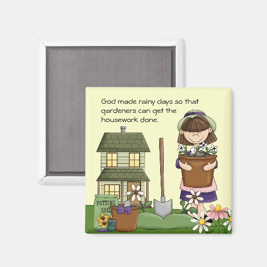 Aimant Rainy Day Gardener (Recto/Verso)