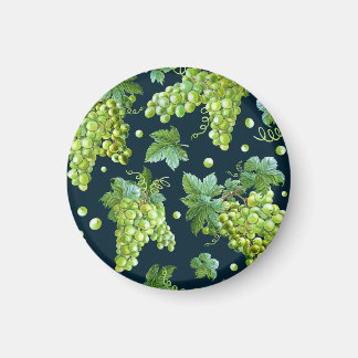 Aimant Raisin vert : Aquarelle Motif foncé