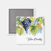 Aimant Raisins de la région viticole (Recto/Verso)