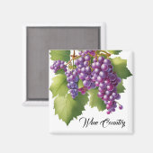Aimant Raisins de la région viticole (Recto/Verso)