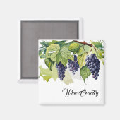 Aimant Raisins de la région viticole (Recto/Verso)