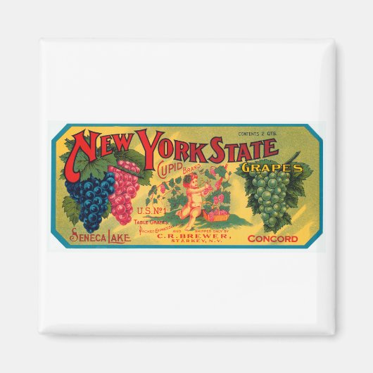 Aimant Raisins de l'État de New York (Devant)