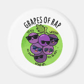 Aimant Raisins De Rap Funny Fruit Pun (Devant)
