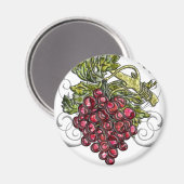 Aimant Raisins rouges (Recto/Verso)