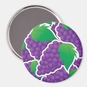 Aimant Raisins violets funky (Recto/Verso)
