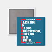 Aimant Raison libérale manquant d'éducation de base (Recto/Verso)