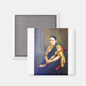 Aimant Raja Ravi Varma Portrait d'une femme (Recto/Verso)